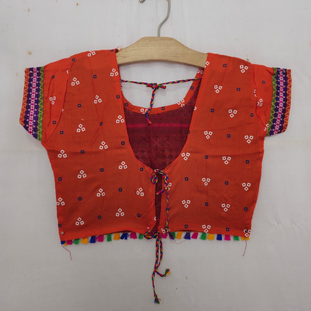 Girls - 3 Dot Bandhani Double Colour Chaniya Choli