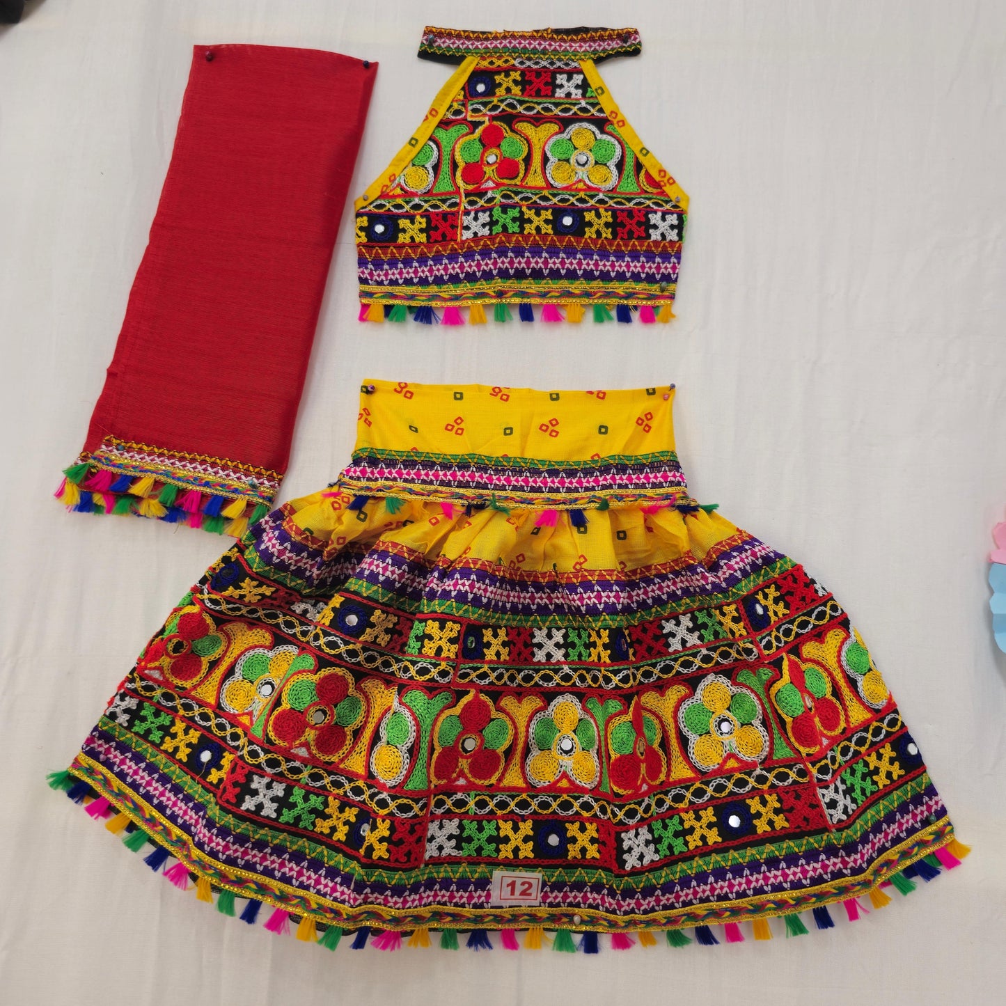 Girls - Sleeveless 3 Dot Bandhani Chaniya Choli