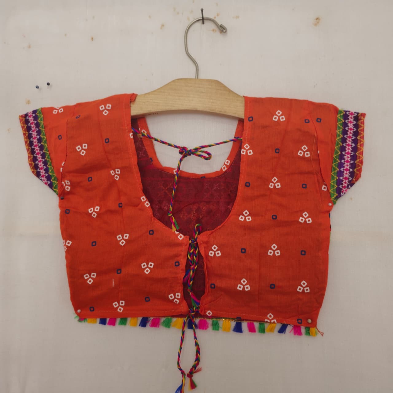 Girls - 3 Dot Bandhani Double Colour Chaniya Choli