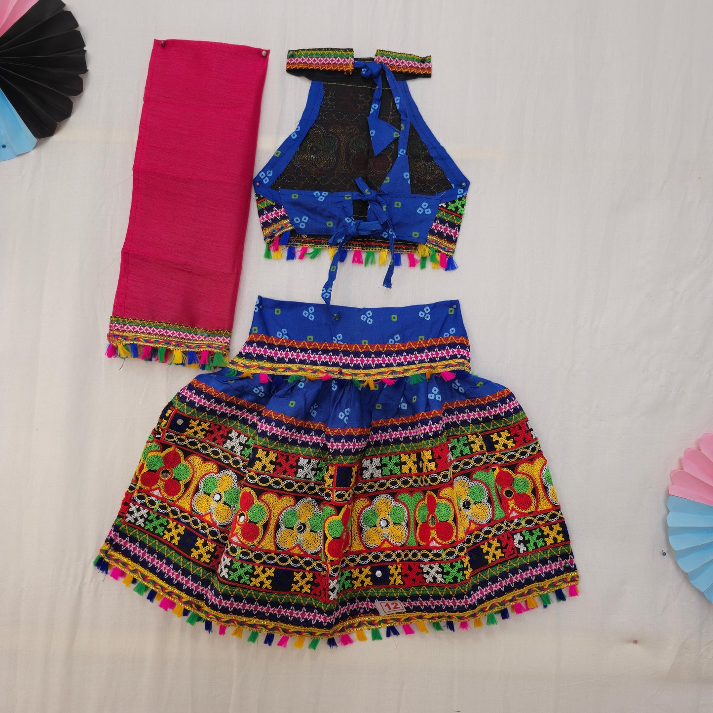 Girls - Sleeveless 3 Dot Bandhani Chaniya Choli