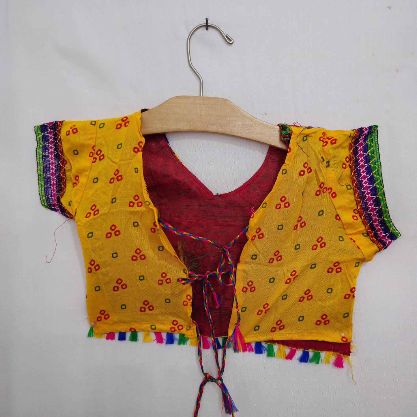 Girls - 3 Dot Bandhani Multi Column Patta Chaniya Choli
