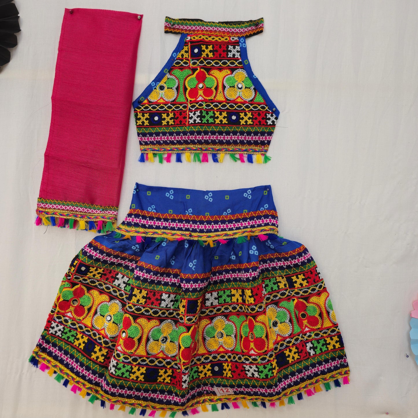 Girls - Sleeveless 3 Dot Bandhani Chaniya Choli