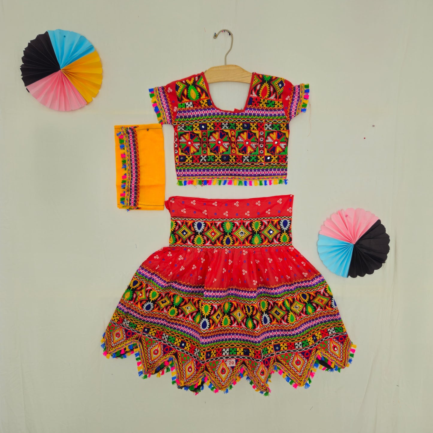 Girls - 3 Dot Bandhani Toran Chaniya Choli