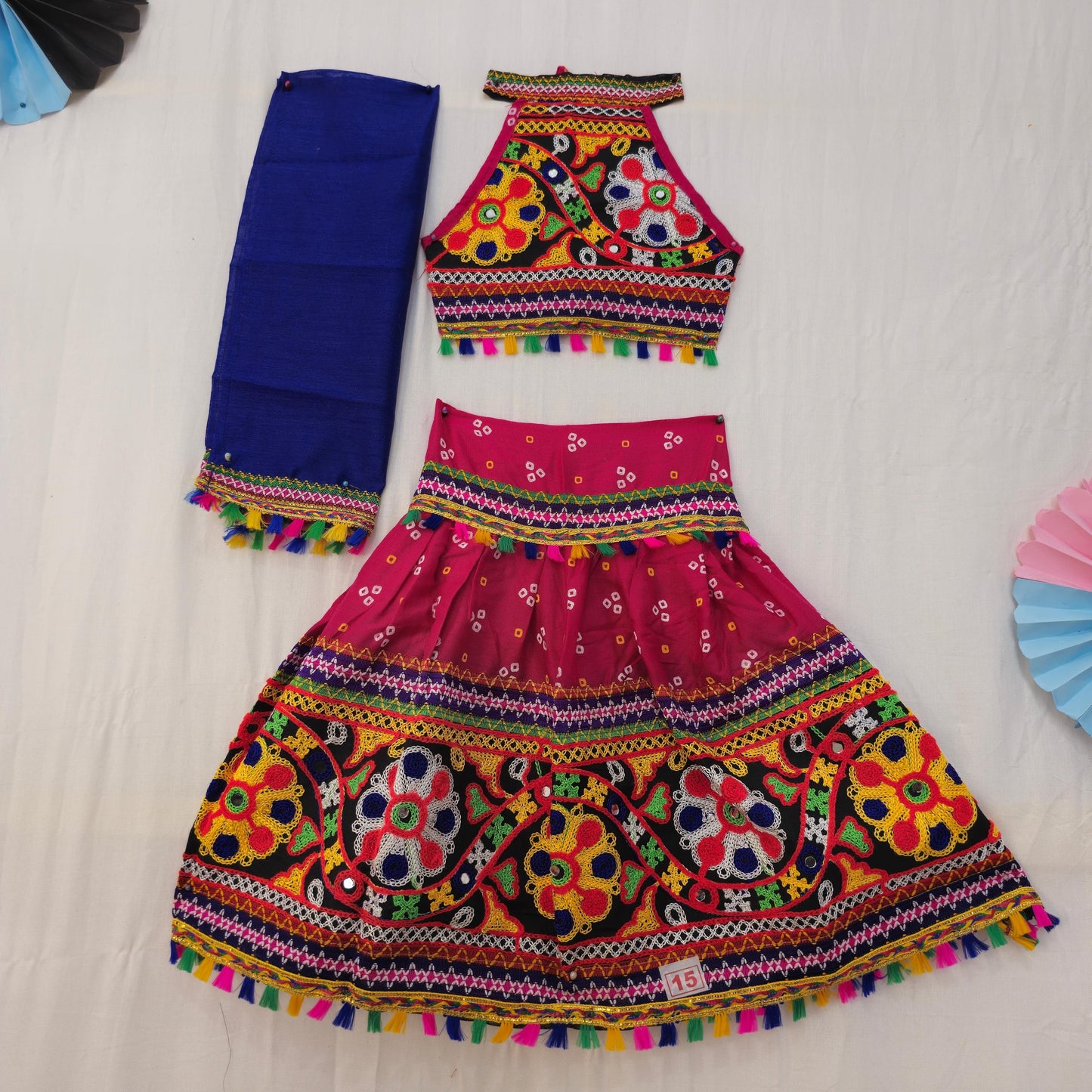 Girls - Sleeveless 3 Dot Bandhani Chaniya Choli