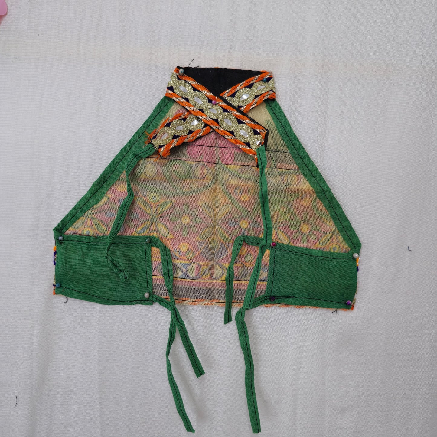 Girls - Sleeveless Aari Work Chaniya Choli