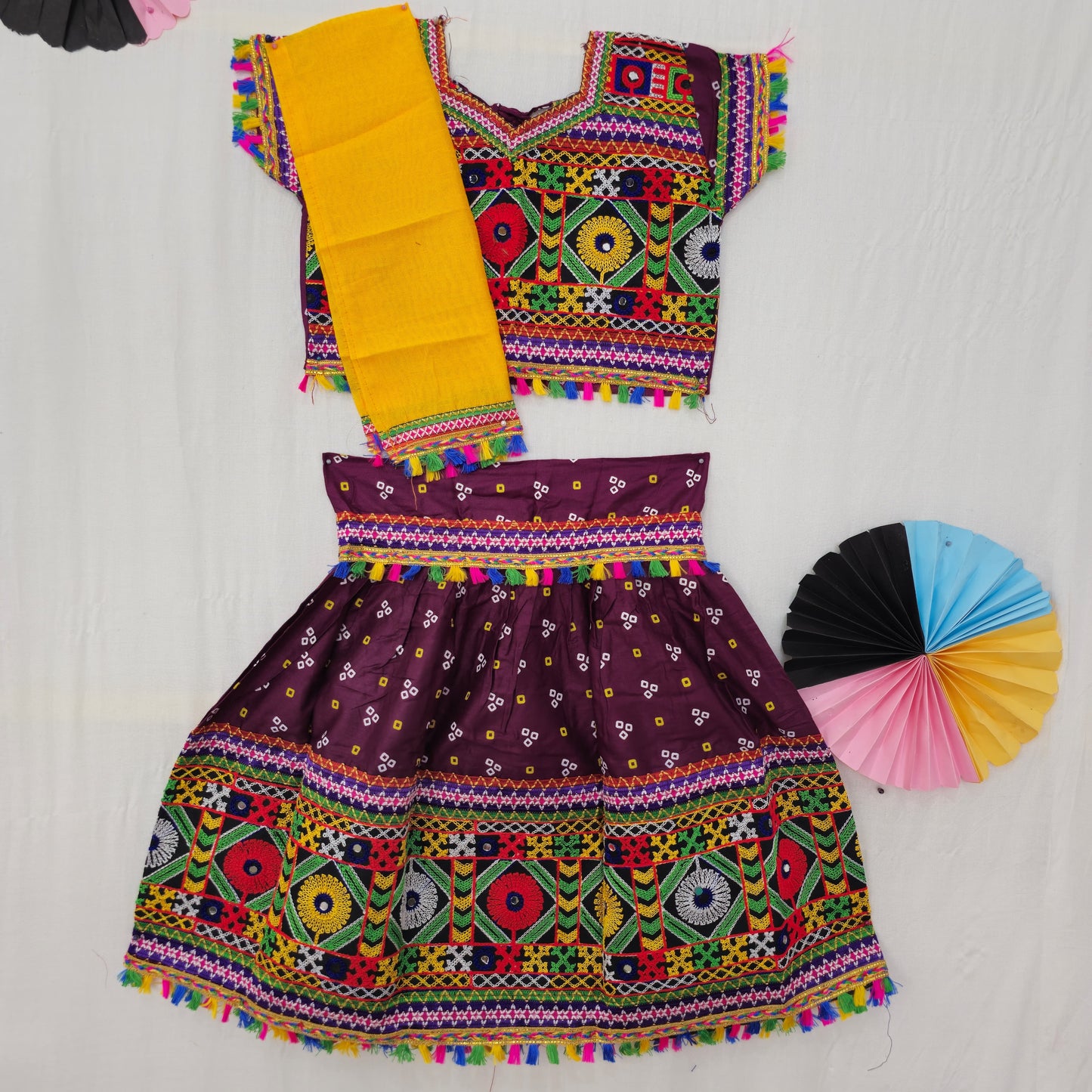 Girls - 3 Dot Bandhani Chaniya Choli