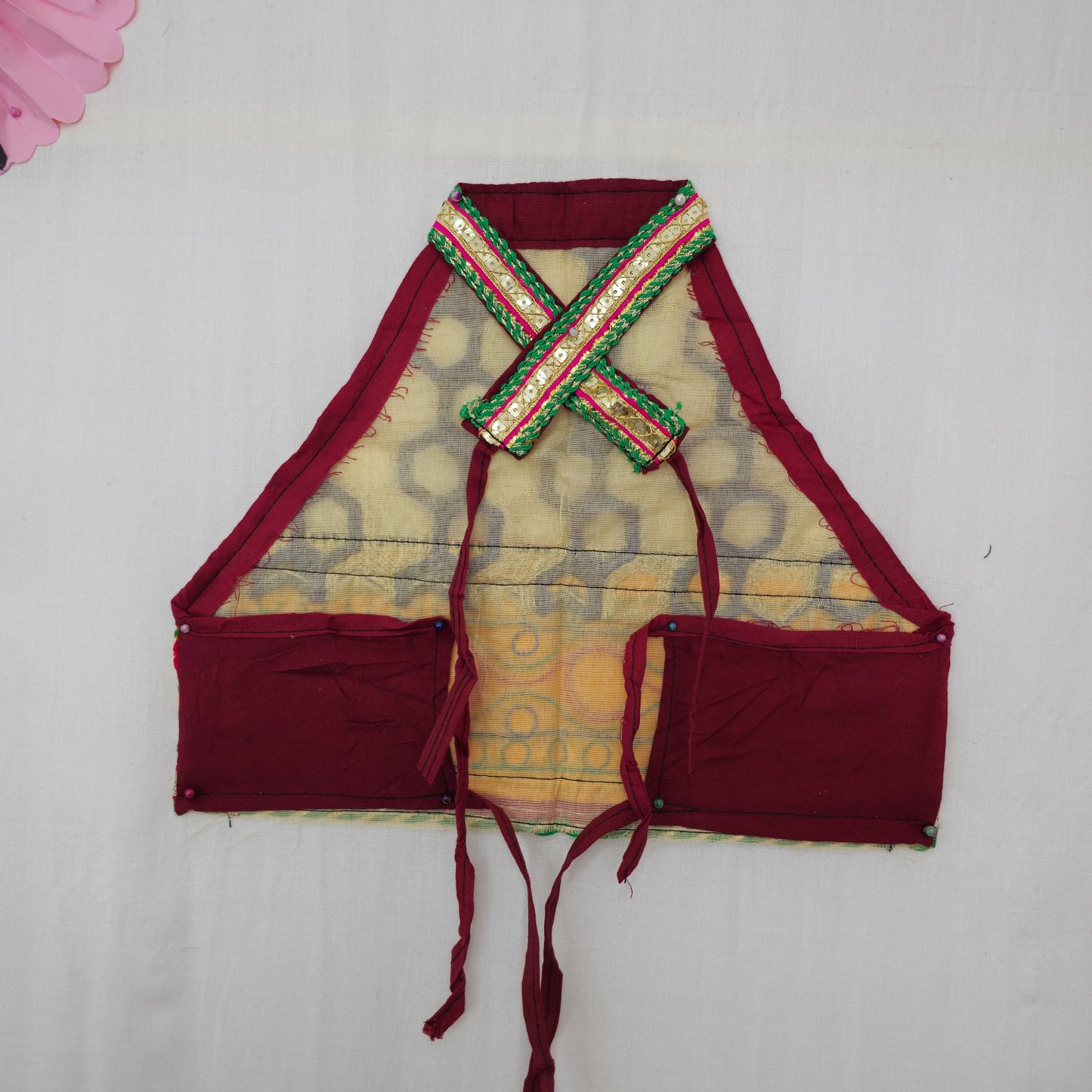 Girls - Sleeveless Aari Work Chaniya Choli