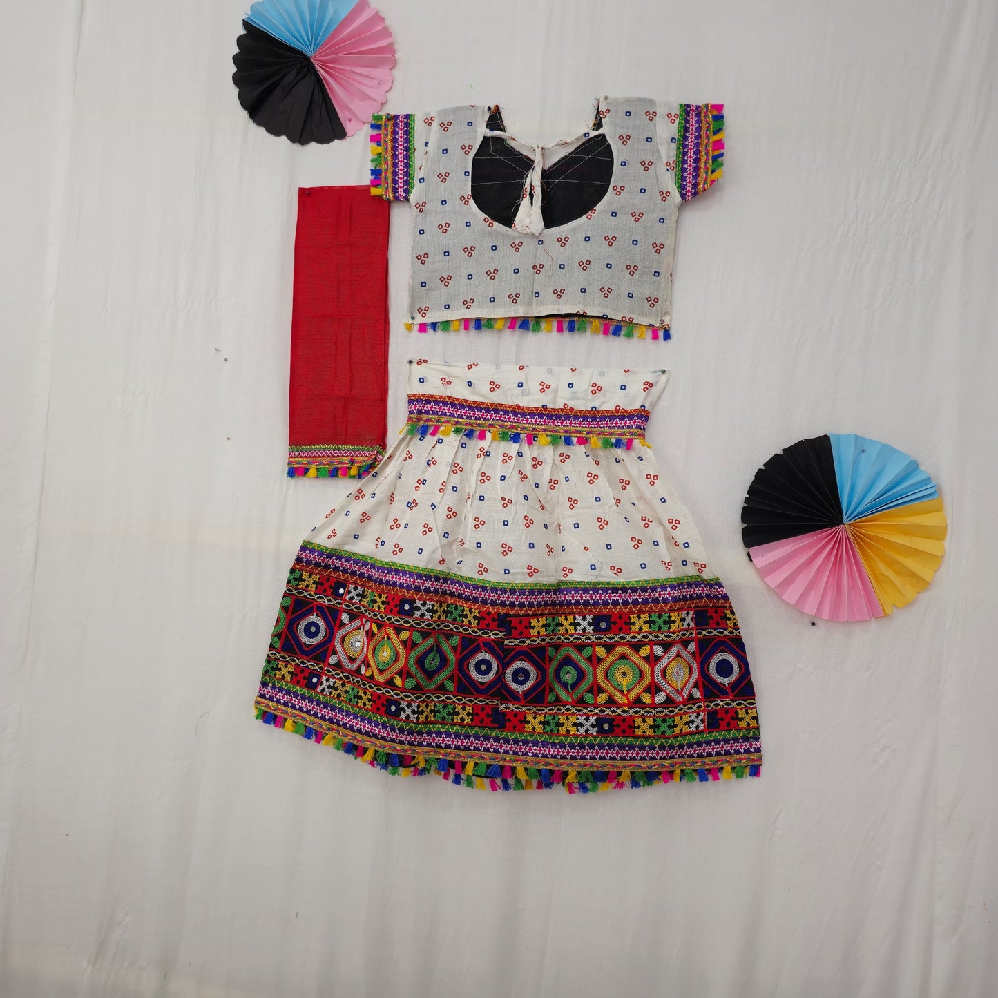 Girls - 3 Dot Bandhani Chaniya Choli