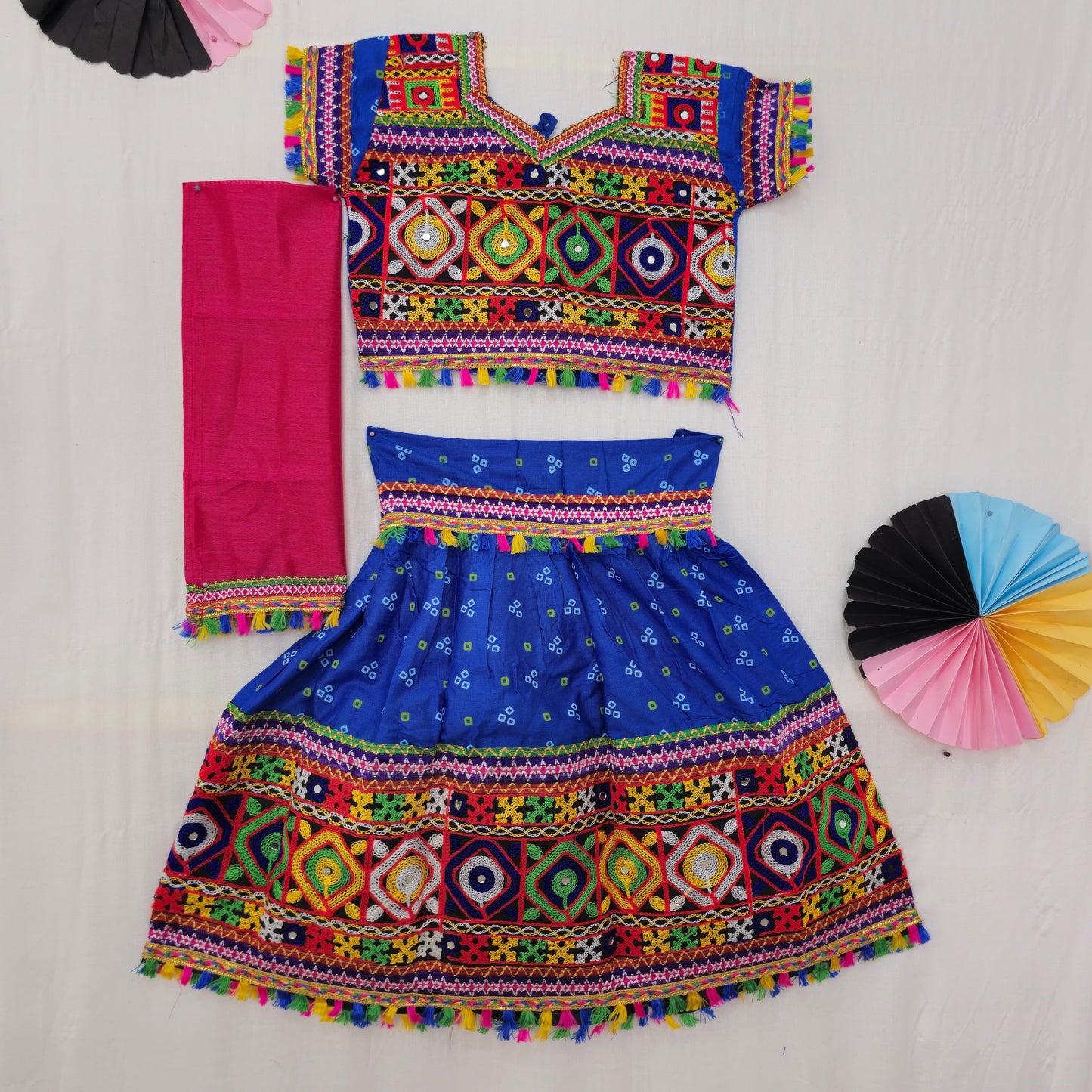 Girls - 3 Dot Bandhani Chaniya Choli