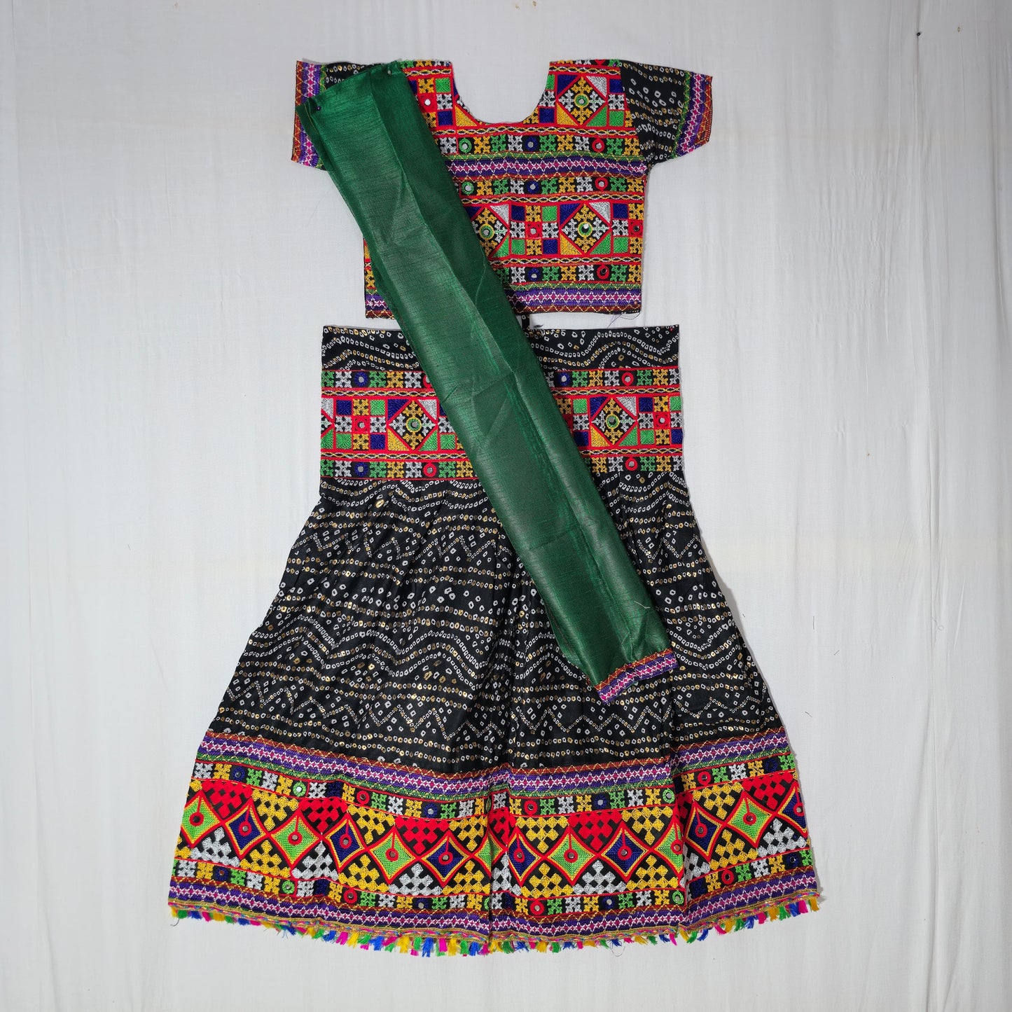 Girls - Zigzag Bandhani Chaniya Choli