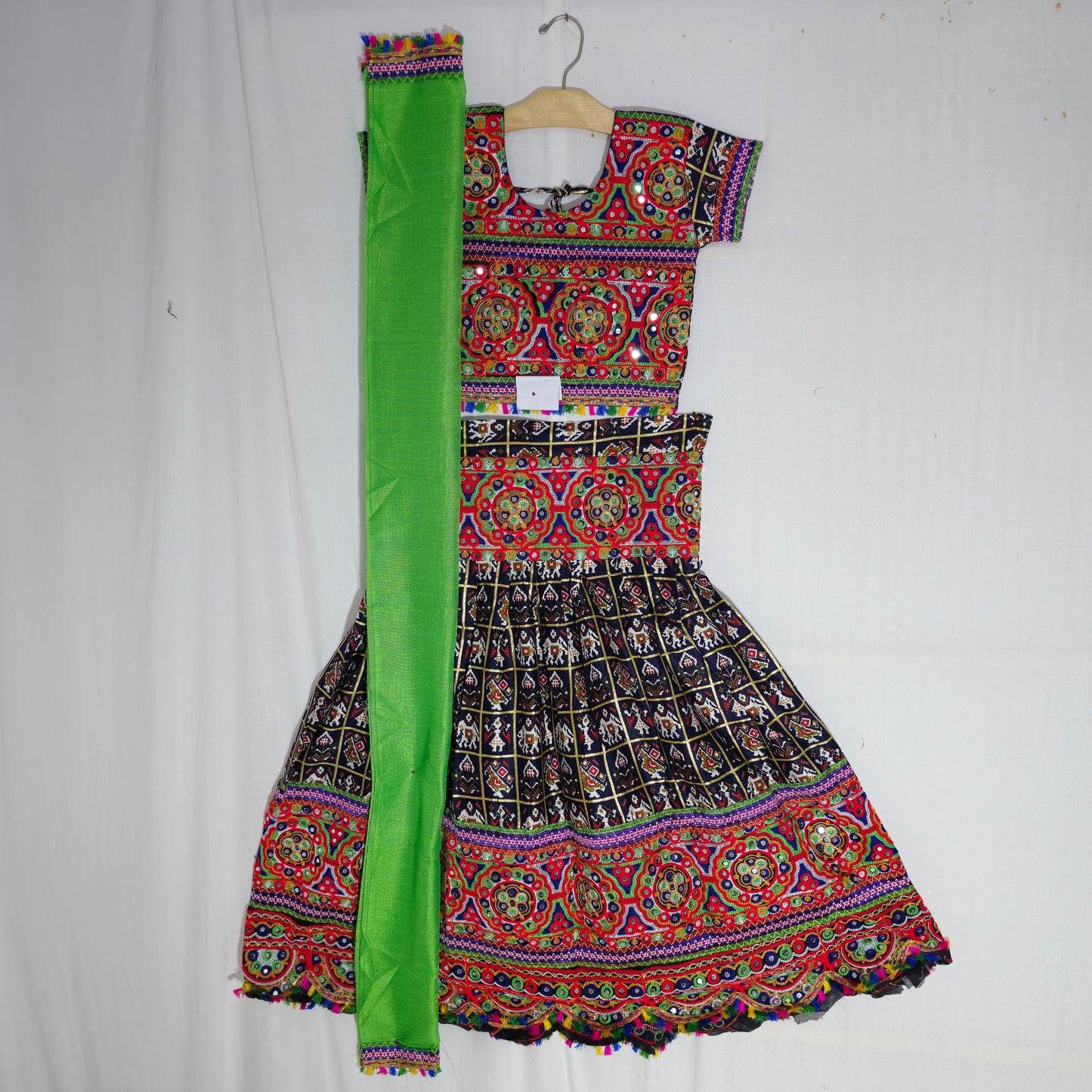 Girls - Patola Half Circle Work Border Design Chaniya Choli