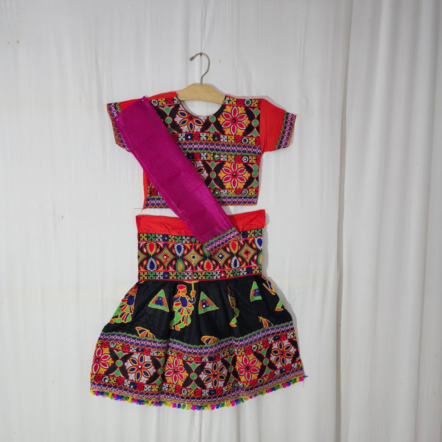 Girls - Dingli Umbrella Dandiya Work Chaniya Choli