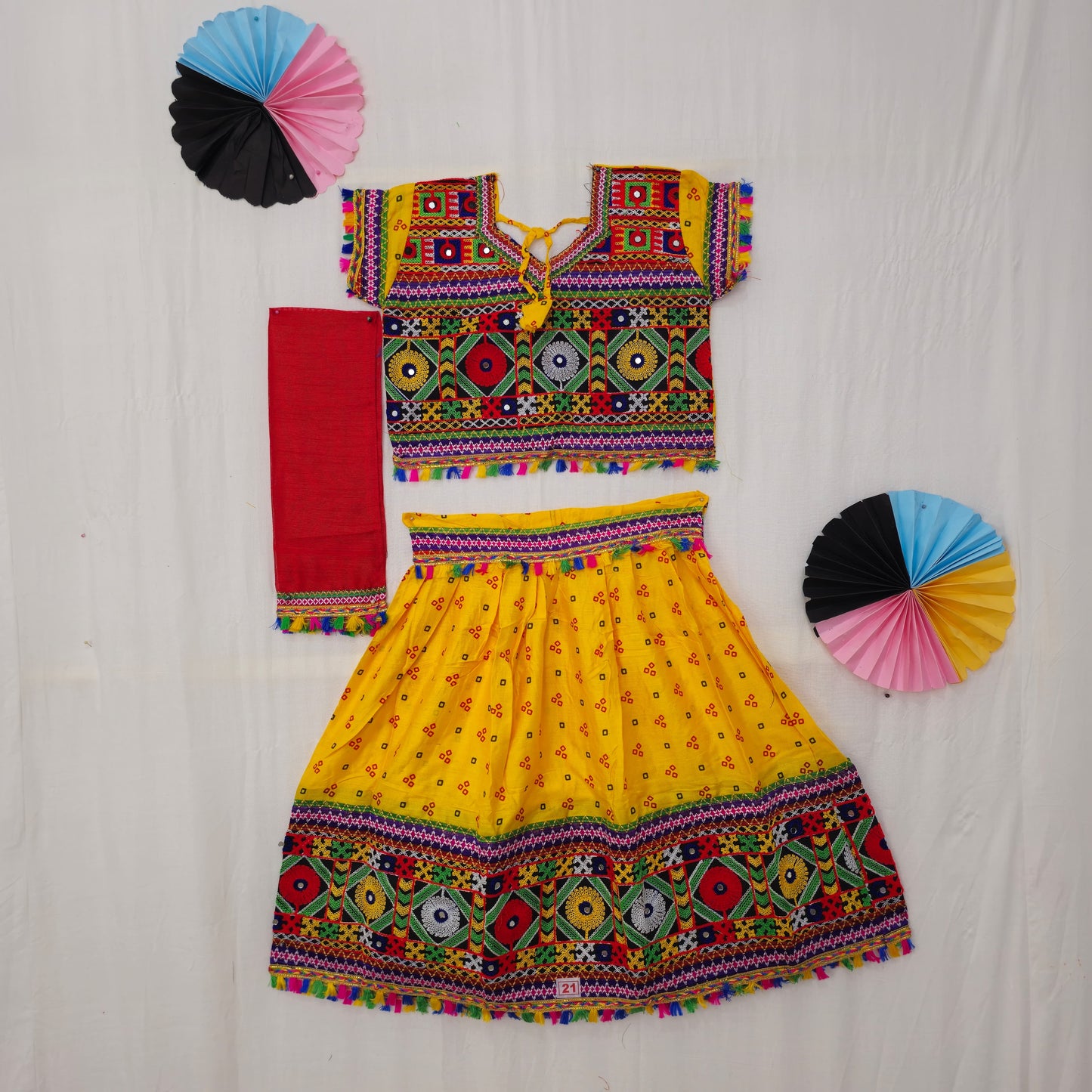 Girls - 3 Dot Bandhani Chaniya Choli
