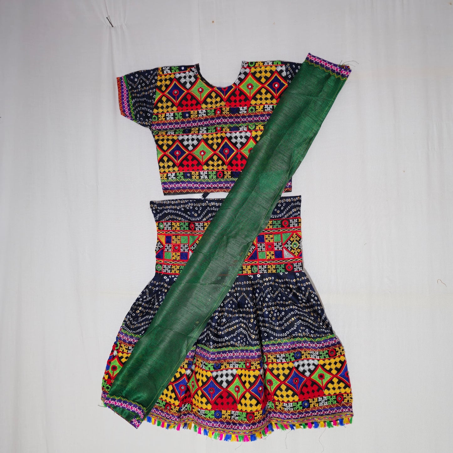 Girls - Zigzag Bandhani Chaniya Choli