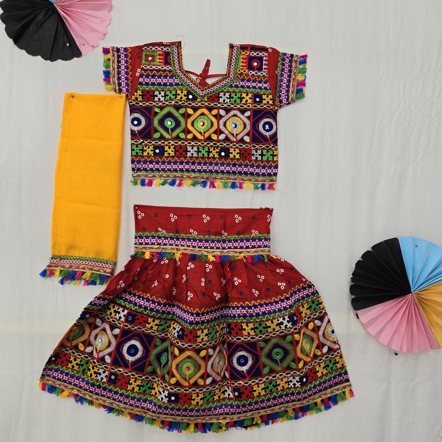 Girls - 3 Dot Bandhani Chaniya Choli
