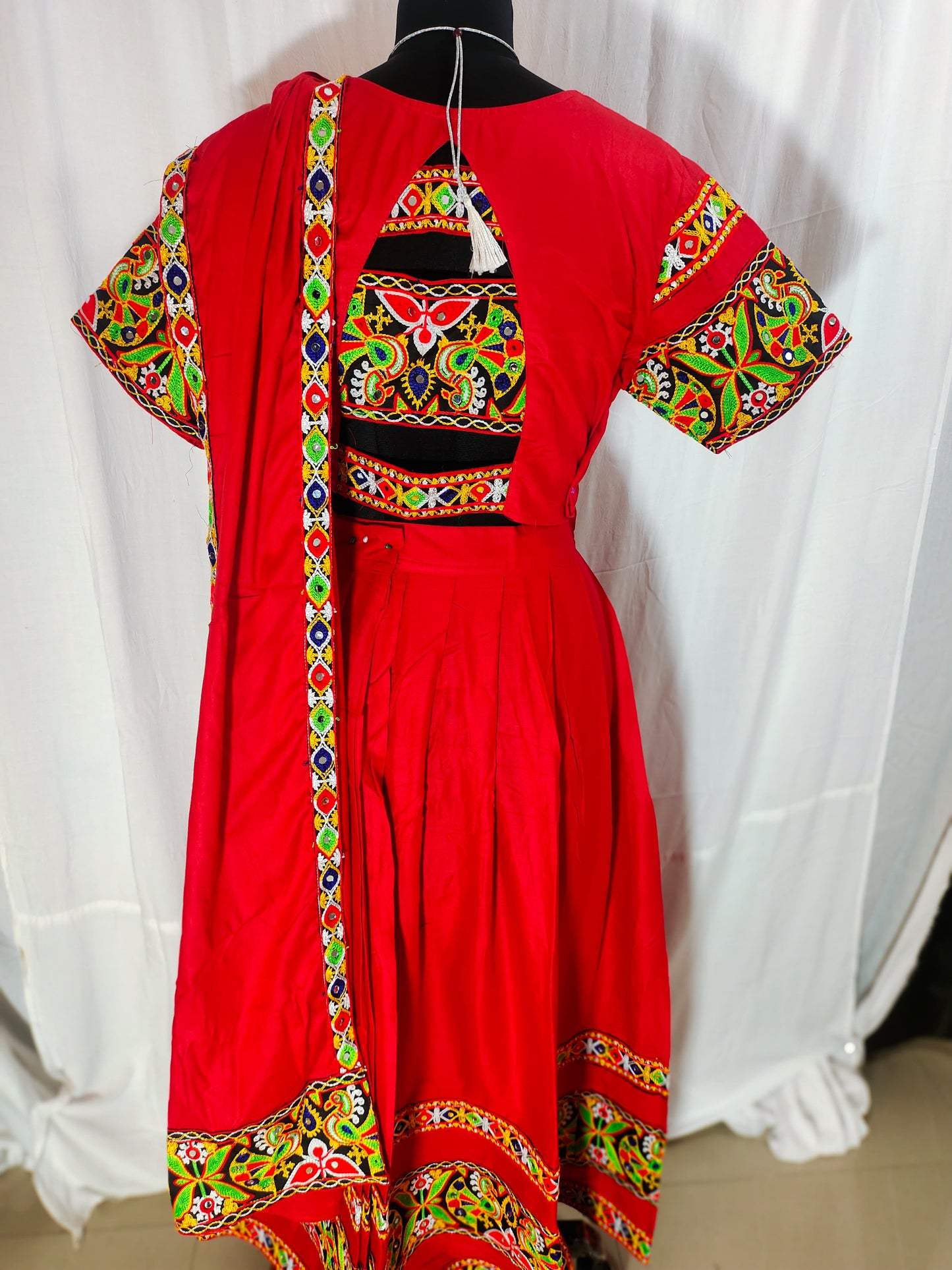 Plain with Circle Work and Mor Work Blouse