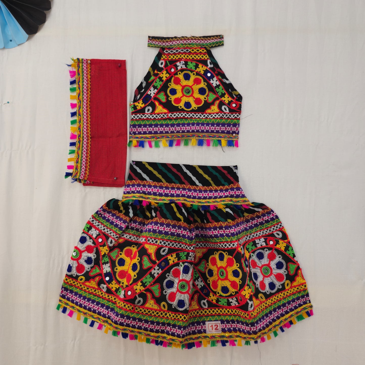 Girls - Sleeveless Leheriya Single Patta Chaniya Choli