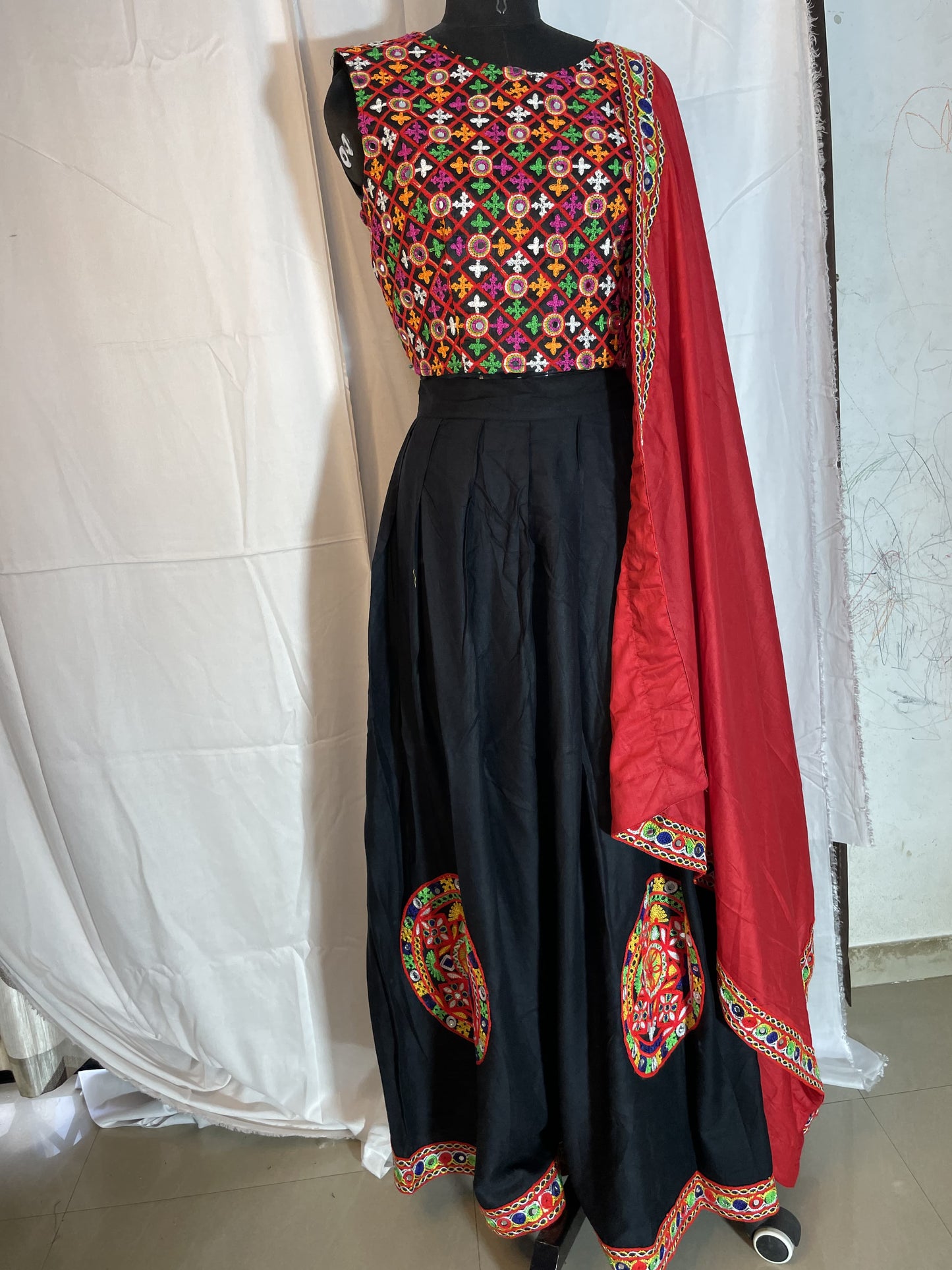 Sleeveless Black Plain Work Blouse