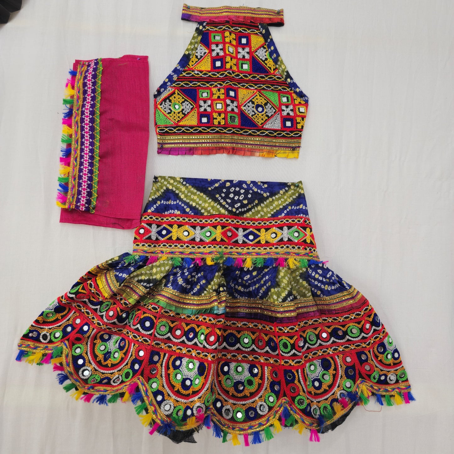 Girls - Square Bandhani Design Chaniya Choli
