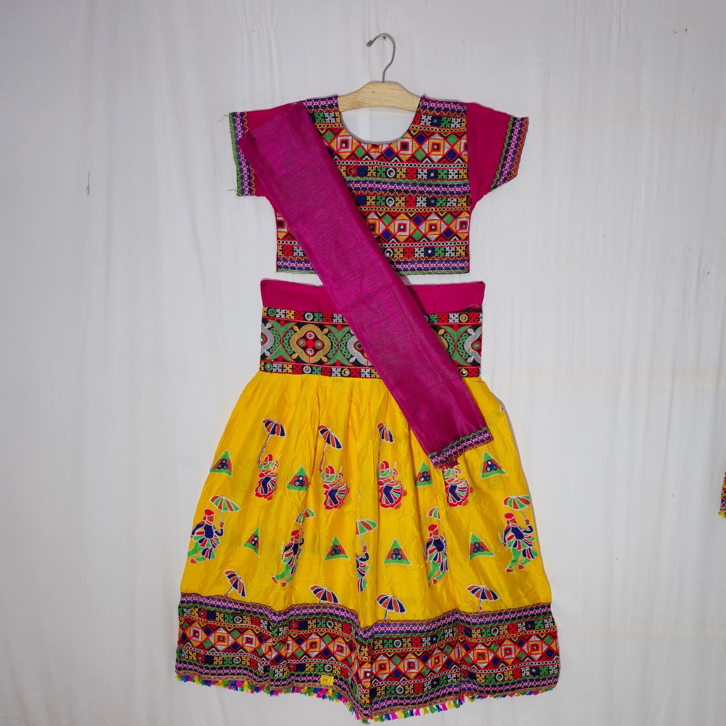 Girls - Dingli Umbrella Dandiya Work Chaniya Choli