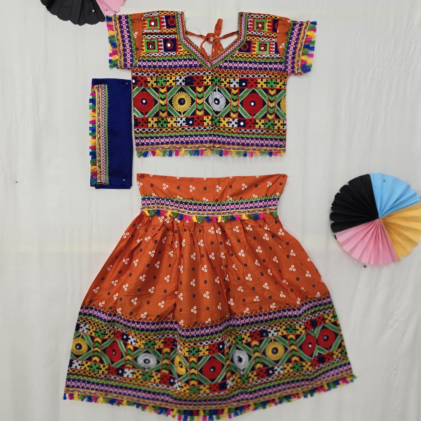 Girls - 3 Dot Bandhani Chaniya Choli