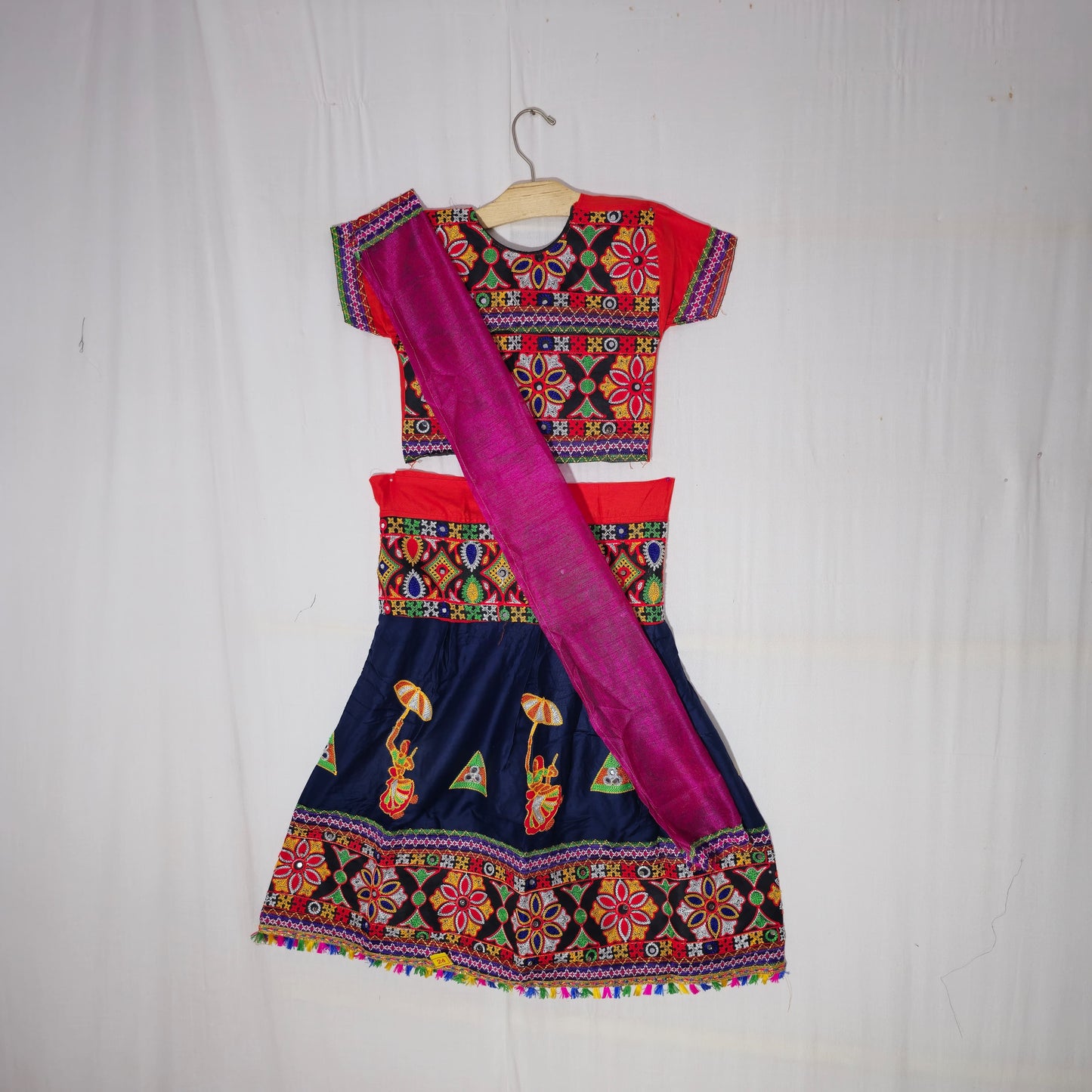 Girls - Dingli Umbrella Dandiya Work Chaniya Choli