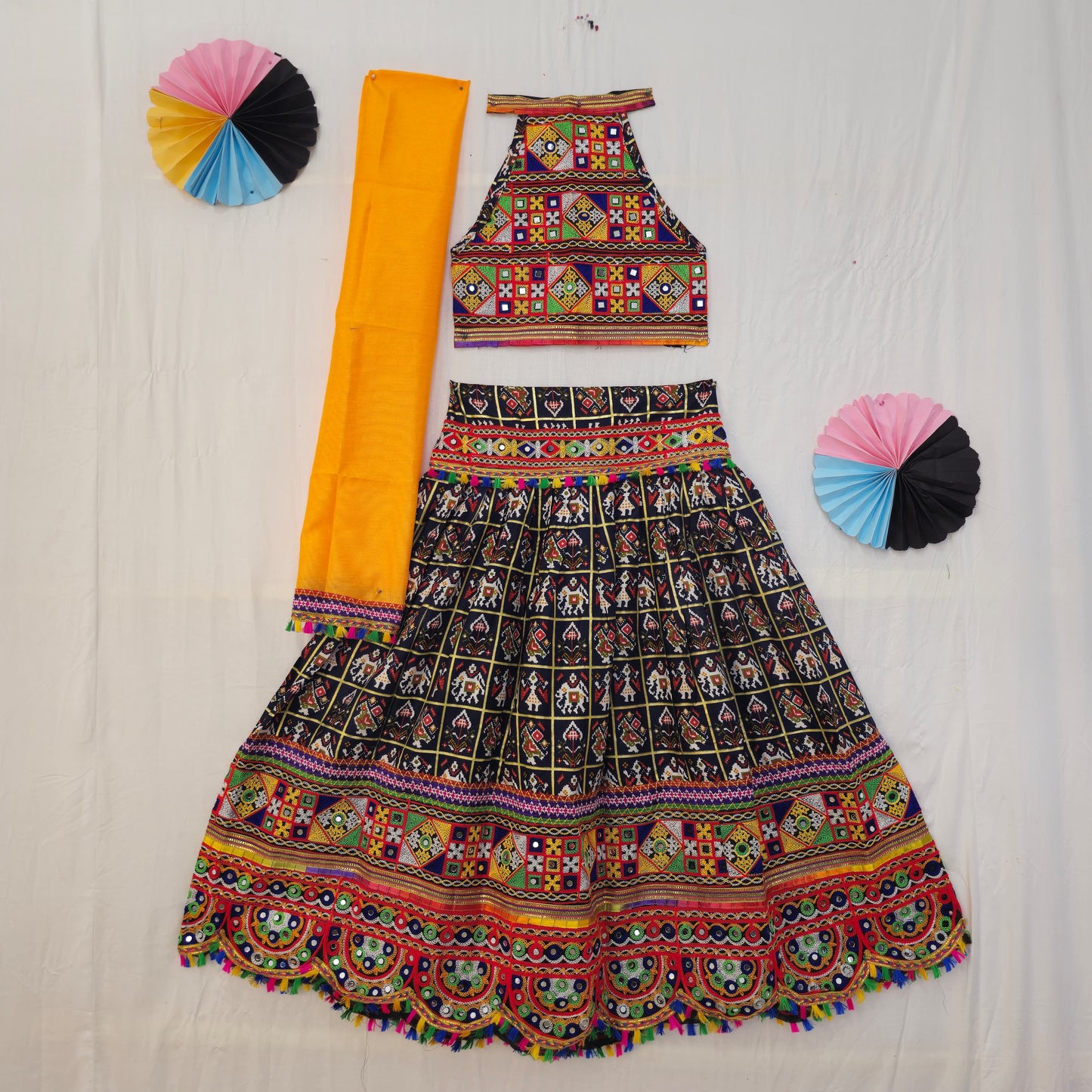 Girls - Patola Circle Border Chaniya Choli