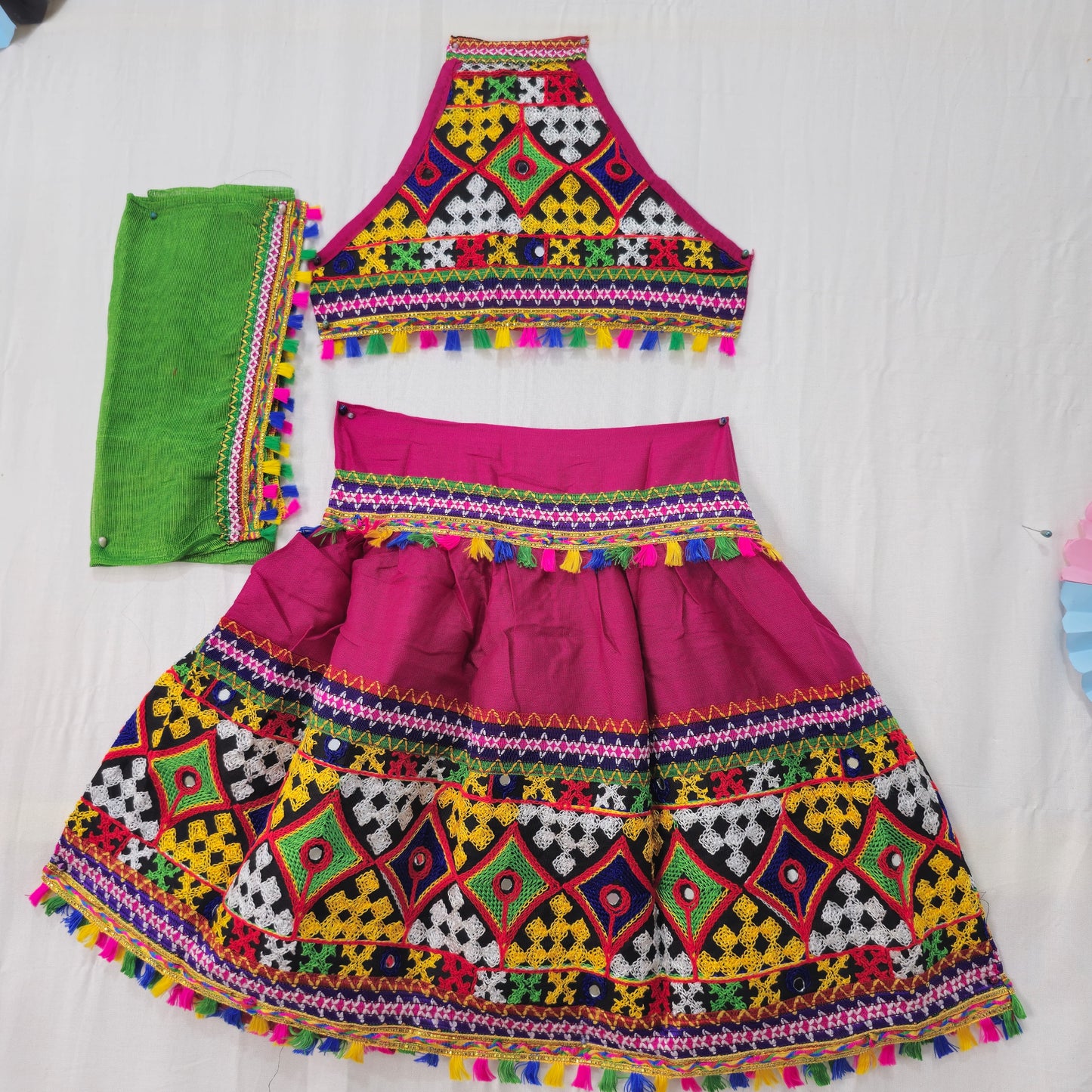 Girls - Sleeveless Plain Chaniya Choli