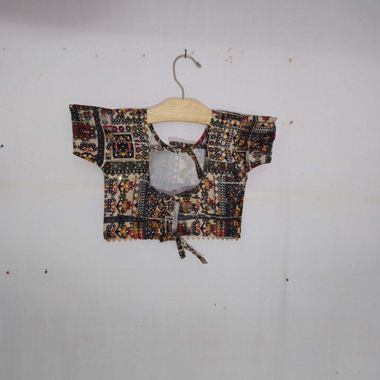 Girls - Printed Sequence, Kalamkari Silk Lahenga
