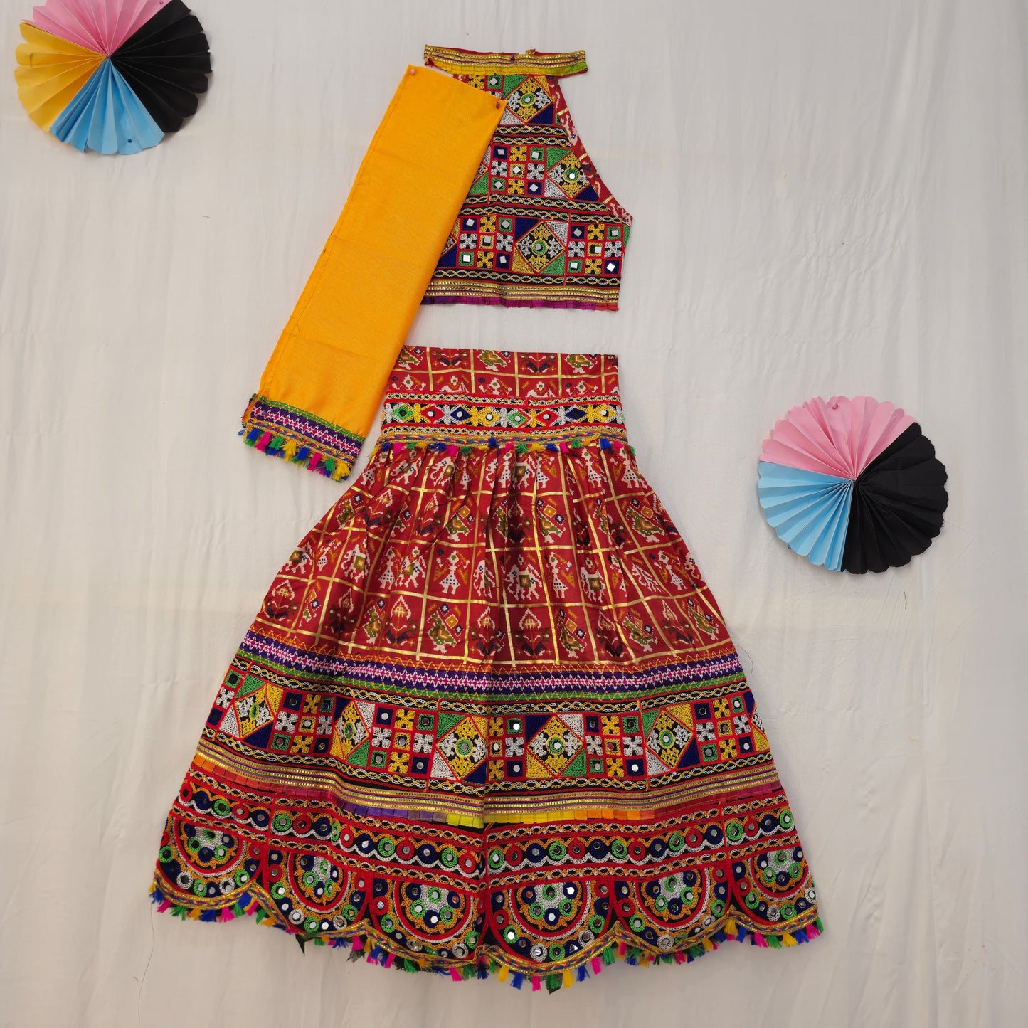 Girls - Patola Circle Border Chaniya Choli