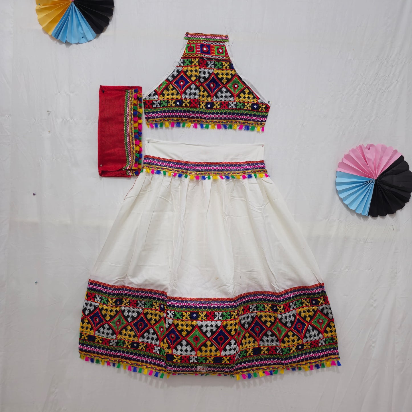 Girls - Sleeveless Plain Chaniya Choli