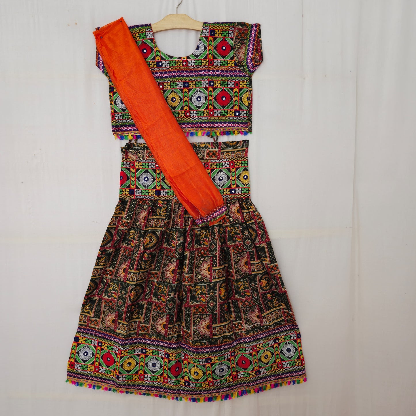 Girls - Patola Box Print Design Chaniya Choli