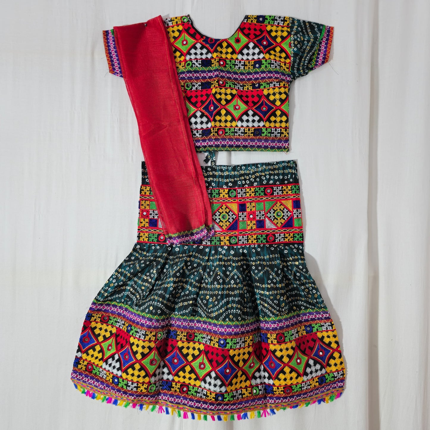 Girls - Zigzag Bandhani Chaniya Choli