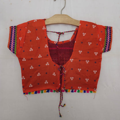 Girls - 3 Dot Bandhani Double Colour Chaniya Choli