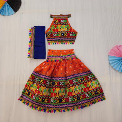 Girls - Sleeveless 3 Dot Bandhani Chaniya Choli