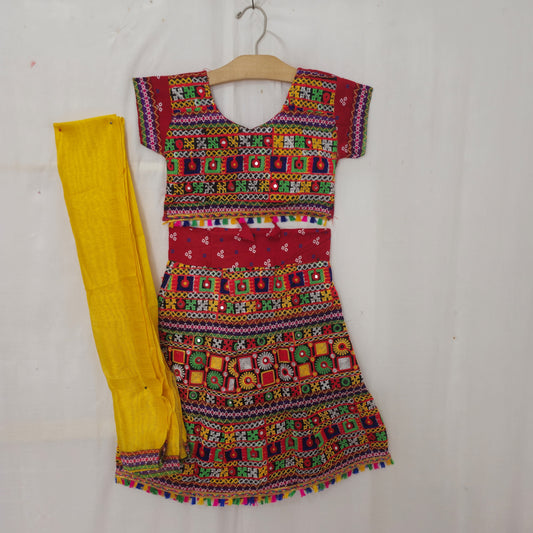 Girls - Full work with 3 Dot Bandhani Chaniya Choli