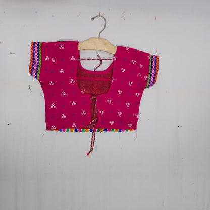 Girls - 3 Dot Bandhani Double Colour Chaniya Choli