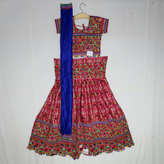 Girls - Patola Half Circle Work Border Design Chaniya Choli