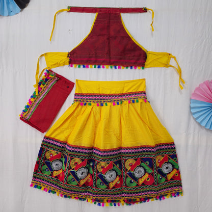 Girls - Sleeveless Plain Chaniya Choli