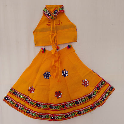 Girls - Multicolour Square Box Border Chaniya Choli