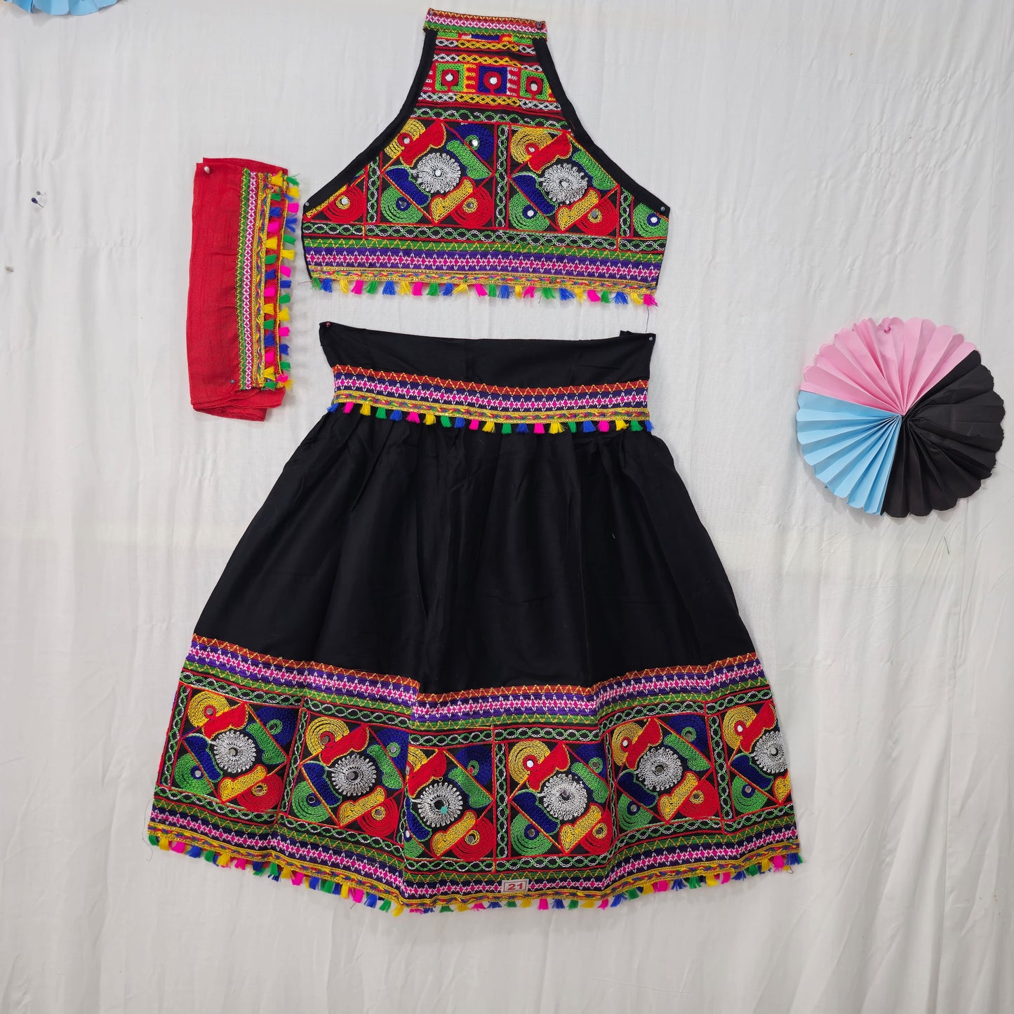 Girls - Sleeveless Plain Chaniya Choli