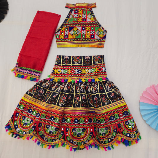 Girls - Patola Circle Border Chaniya Choli