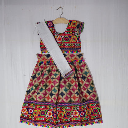 Girls - Digital Print Circle Multicolor Chaniya Choli