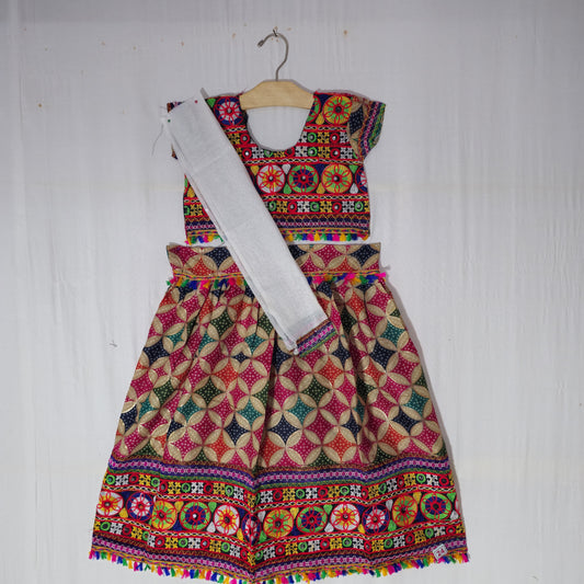 Girls - Digital Print Circle Multicolor Chaniya Choli