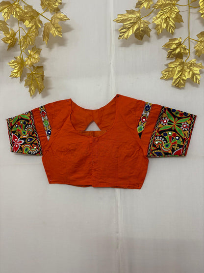 Plain 3 Patta Row Bottom and Blouse Patta