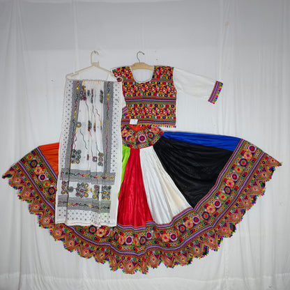Women - Freesize Navvrang Double gher Chaniya Choli