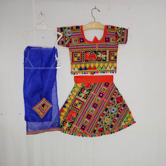 Girls - Full Work Cross Patta Chaniya Choli
