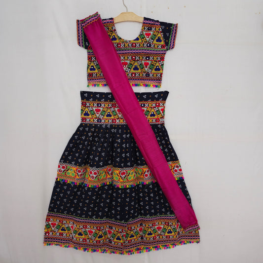 Girls - 3 Dot Bandhani Chaniya Choli