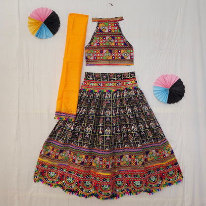 Girls - Patola Circle Border Chaniya Choli