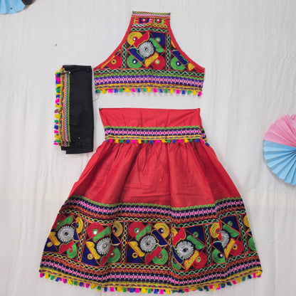 Girls - Sleeveless Plain Chaniya Choli
